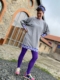 Tunique-maille-douce-grise-violet-retro